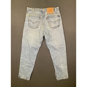 Levi's 550 Relaxed Fit Tapered Leg Blue Jeans Light Wash 33x29 Actual 30x28 Vtg
